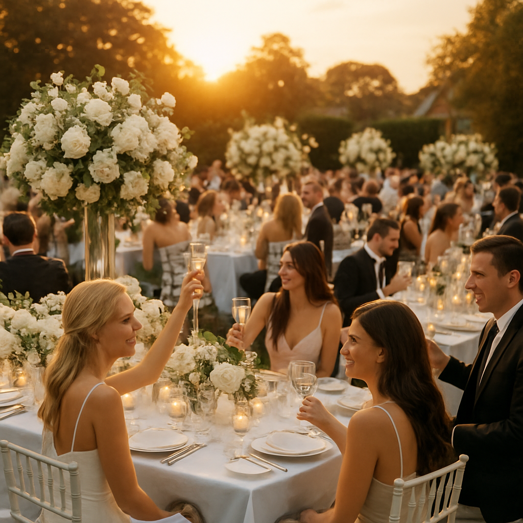 Hamptons wedding reception